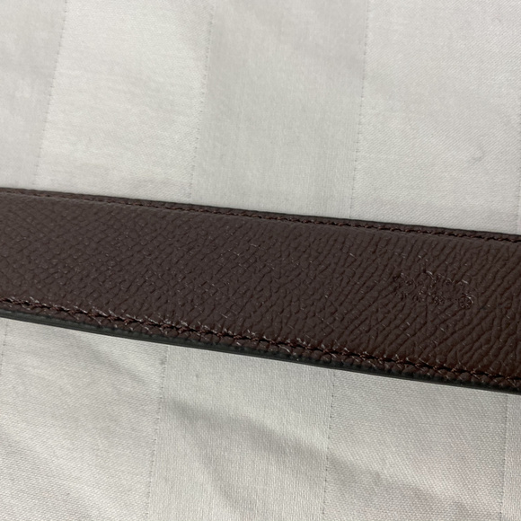 NWT Coach Belt in Crossgrain Leather Black / Brown - Picture 3 of 7